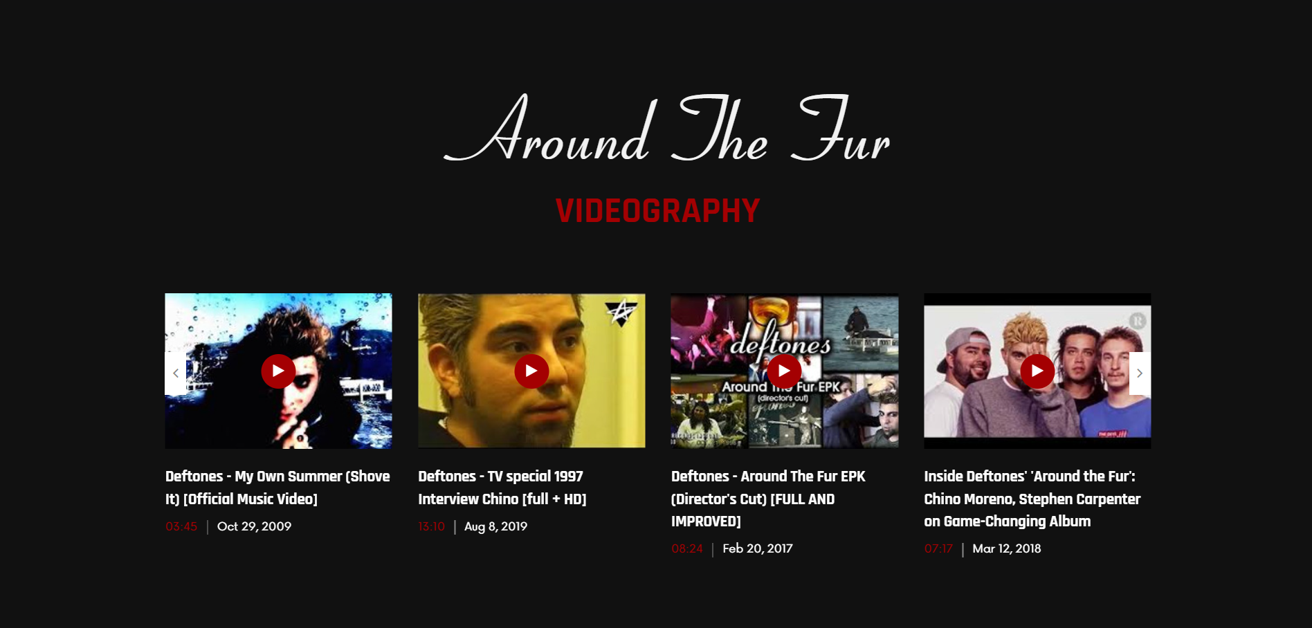 Around the fur website screenshot