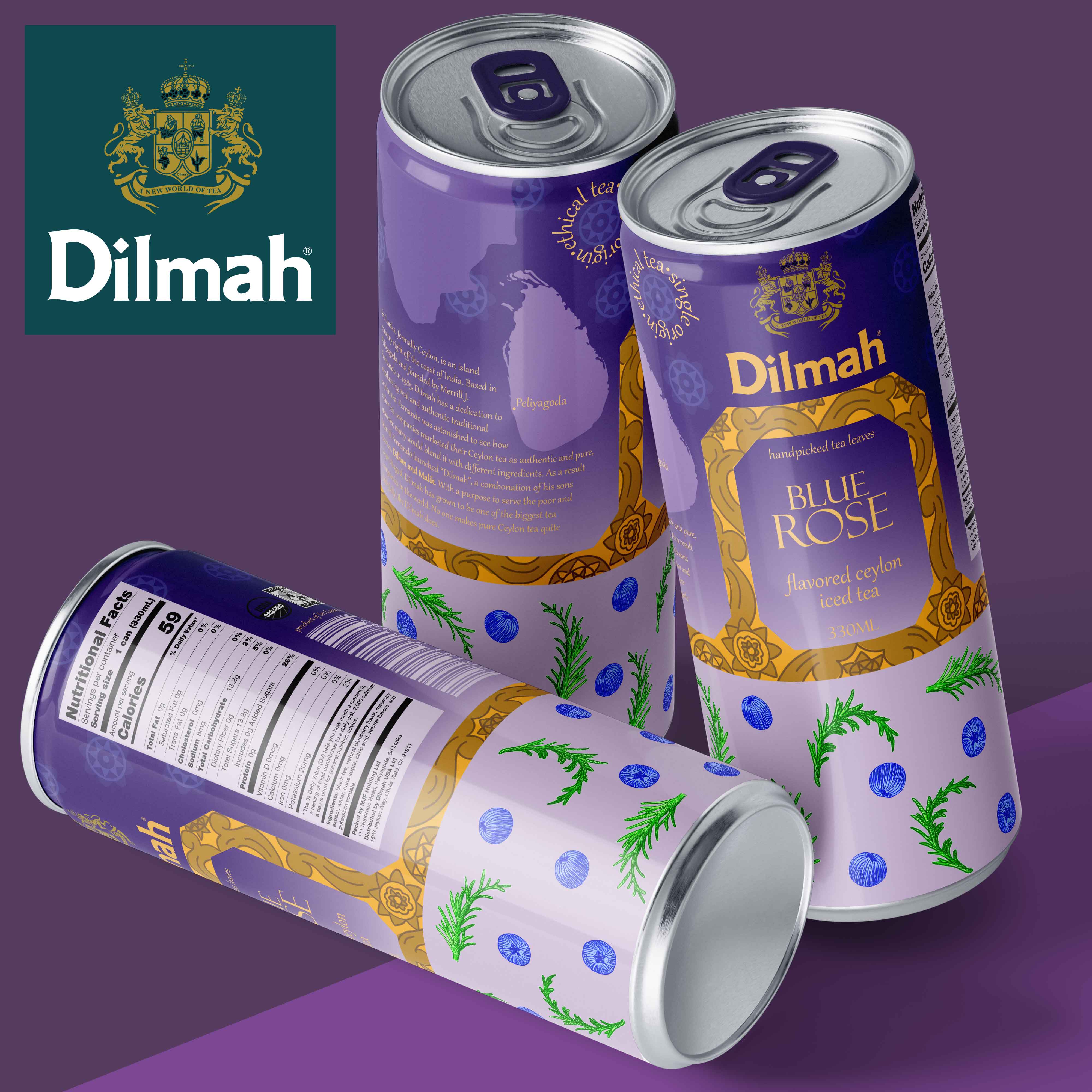 mockup of dilmah tea can